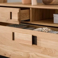 Outlet Wohnwand massiv Seldran Wohnwand 300 Cm|Moderne Wohnwände