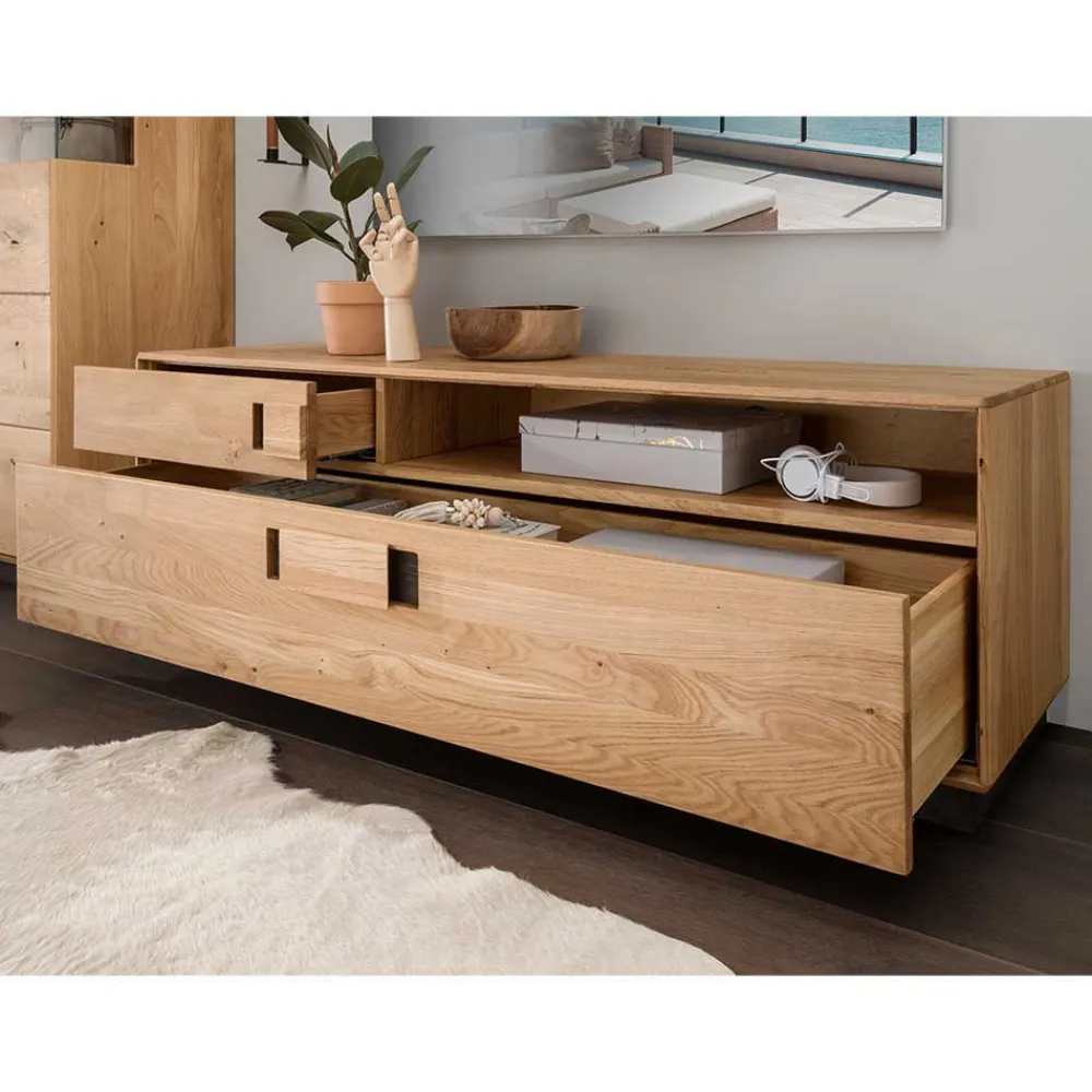 Outlet Wohnwand massiv Seldran Wohnwand 300 Cm|Moderne Wohnwände