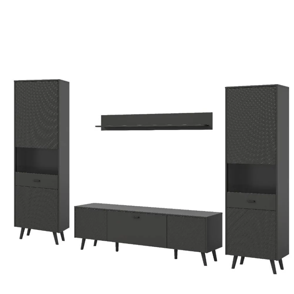 Online Wohnwand modern Ratisca Moderne Wohnwände|Wohnwand 300 Cm