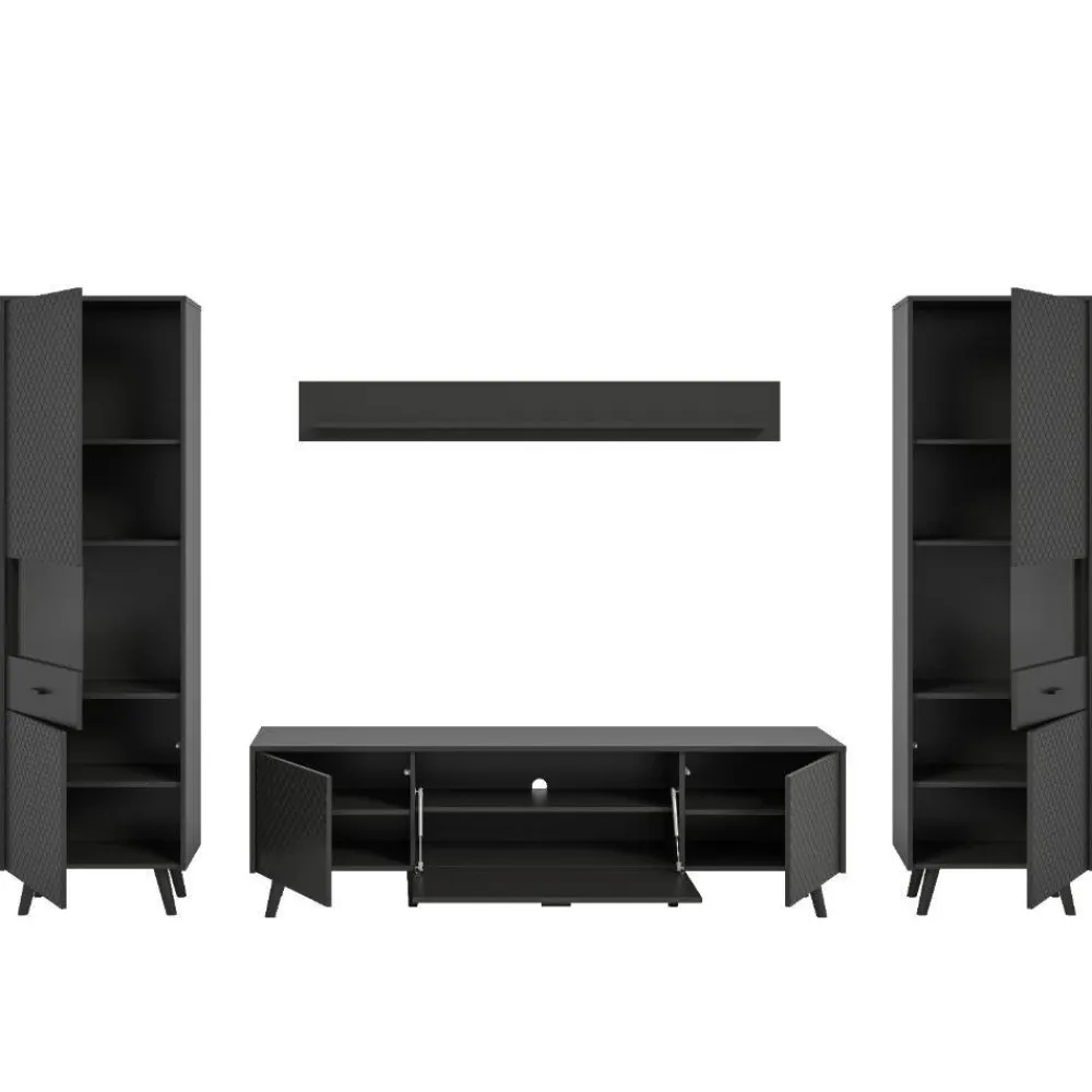 Online Wohnwand modern Ratisca Moderne Wohnwände|Wohnwand 300 Cm