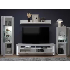 Wohnwand modern weiß Countrys*Pharao24 Outlet