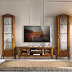 Outlet Wohnwand Savolina Wohnwand 250 Cm|Massivholz Wohnwände