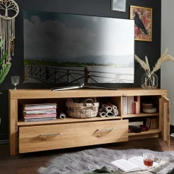 Discount Wohnwand Wildeiche Divrina Wohnwand 350 Cm|Moderne Wohnwände