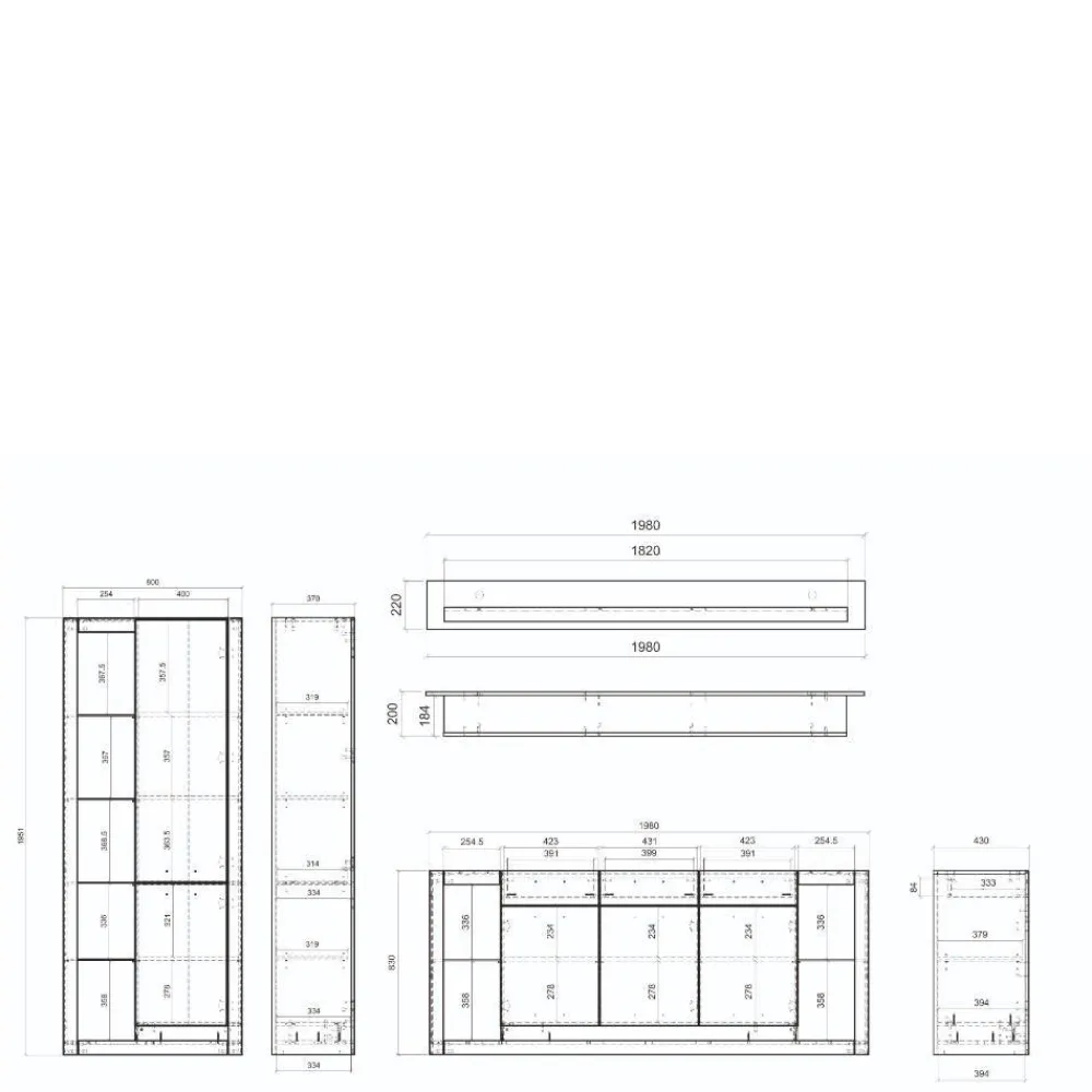 Wohnzimmer Anbauwand Asprecca*Pharao24