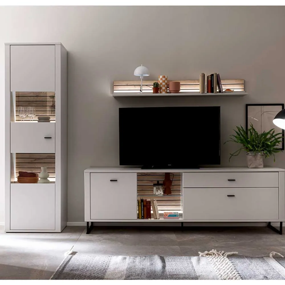 Wohnzimmer Anbauwand Polar*Pharao24 Clearance