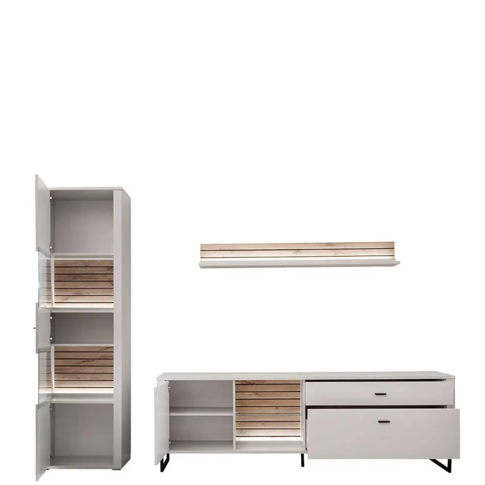 Wohnzimmer Anbauwand Polar*Pharao24 Clearance