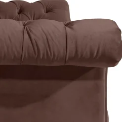 New Wohnzimmer Couch braun Rennia 2 Sitzer Sofa