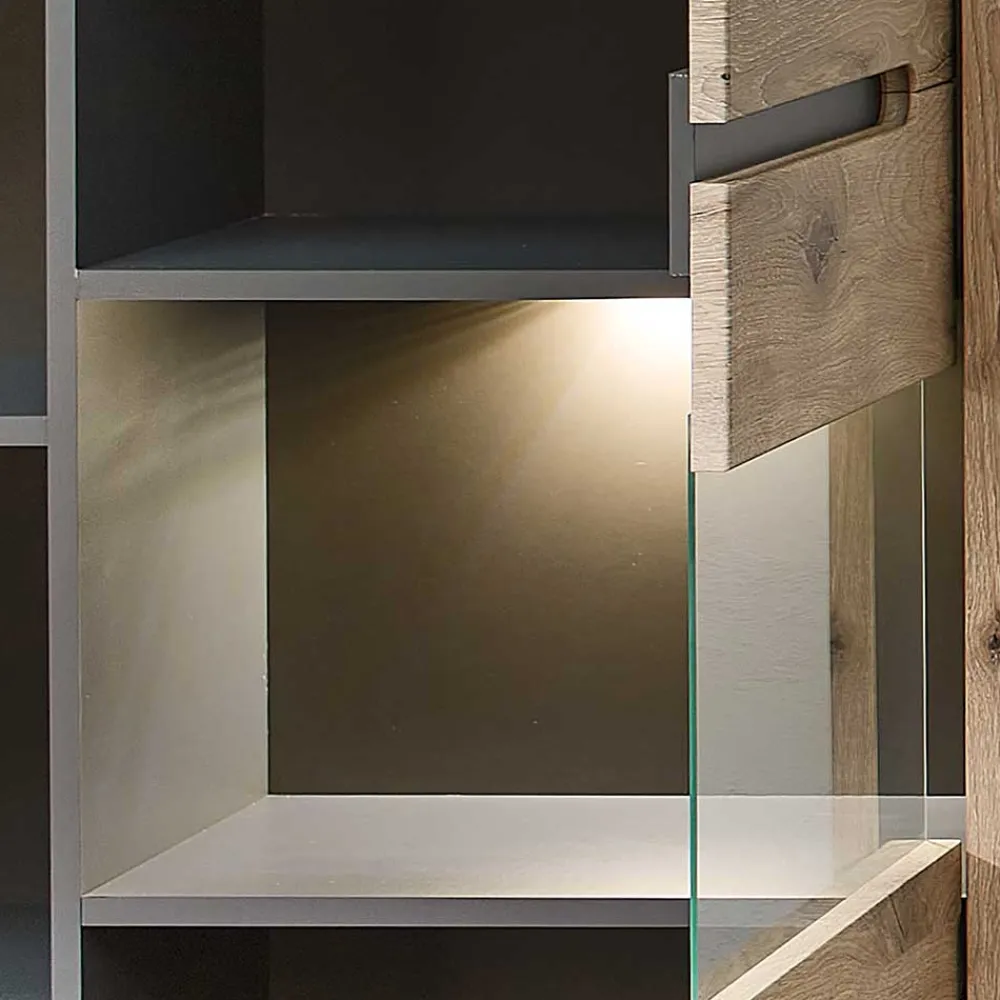 Hot Wohnzimmer Highboard Griffin Vitrinenschrank|Stauraumvitrinen