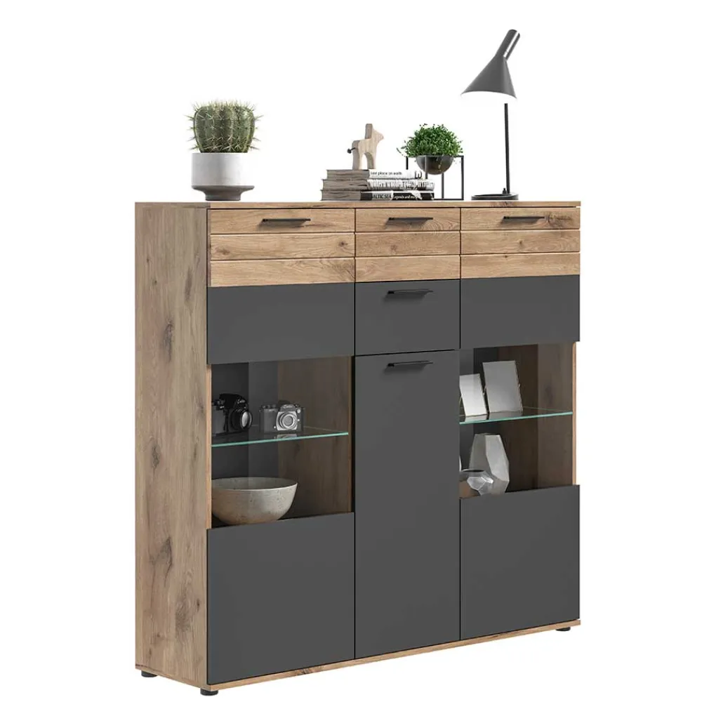 Wohnzimmer Highboard Plestna*Pharao24 Outlet