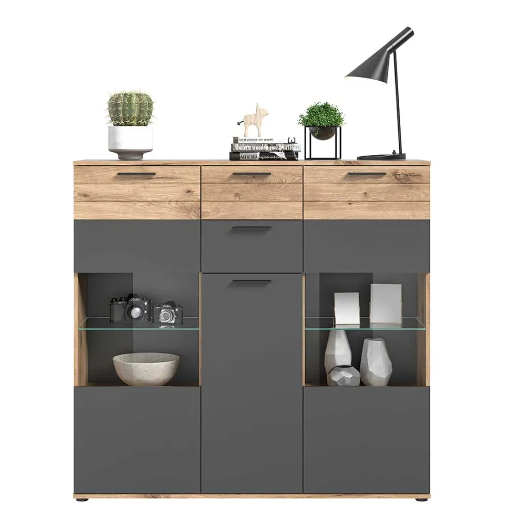 Wohnzimmer Highboard Plestna*Pharao24 Outlet