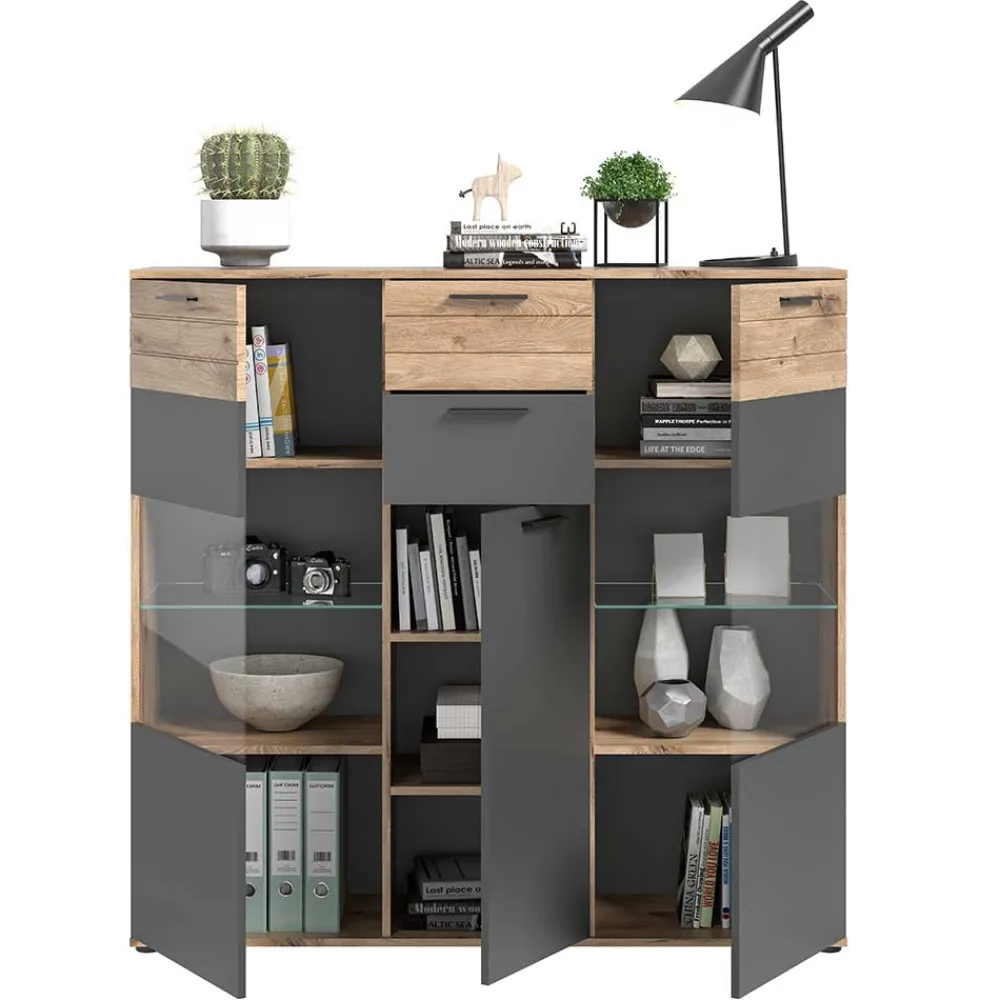 Wohnzimmer Highboard Plestna*Pharao24 Outlet