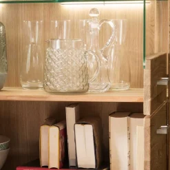 Wohnzimmer Highboard Wildeiche Divrina Wohnzimmerkommoden|Vitrinenschrank