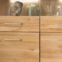 Wohnzimmer Highboard Wildeiche Divrina Wohnzimmerkommoden|Vitrinenschrank