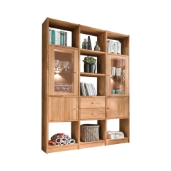 New Wohnzimmer Regalwand Dascalo Massivholzmöbel|Raumteiler