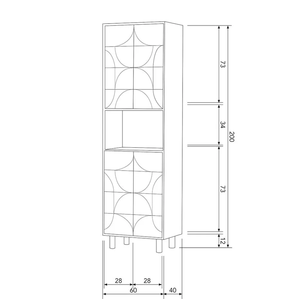 Best Wohnzimmer Schrank Florian Vitrinenschrank|Wohnzimmervitrinen