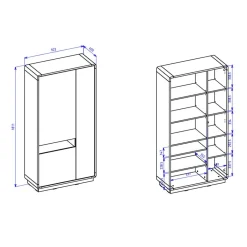 Wohnzimmer Schrank Sismail Vitrinenschrank|Wohnzimmervitrinen