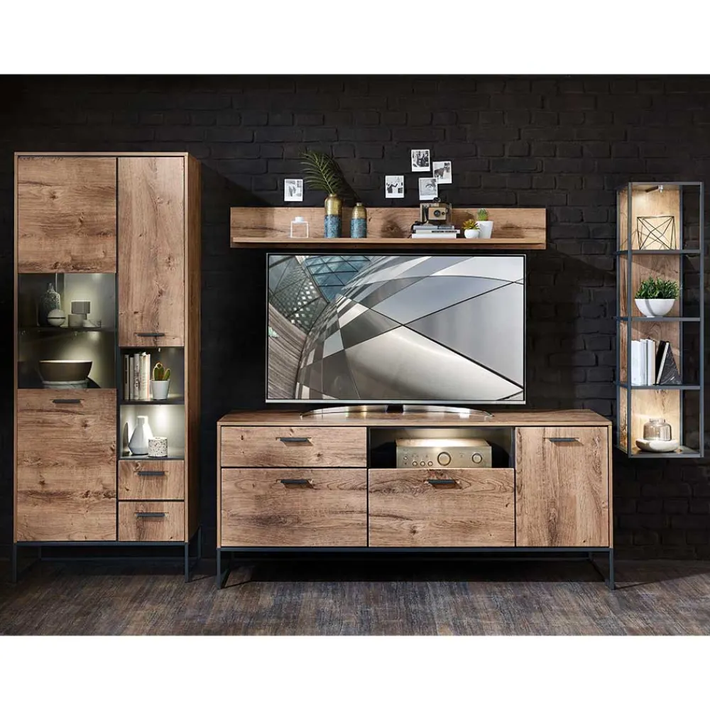 Discount Wohnzimmer Schrankwand Washton Wohnzimmerschrank|Wohnwand 300 Cm