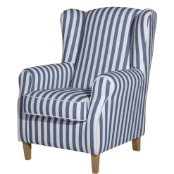 Clearance Wohnzimmer Sessel Streifen Taba Ohrensessel