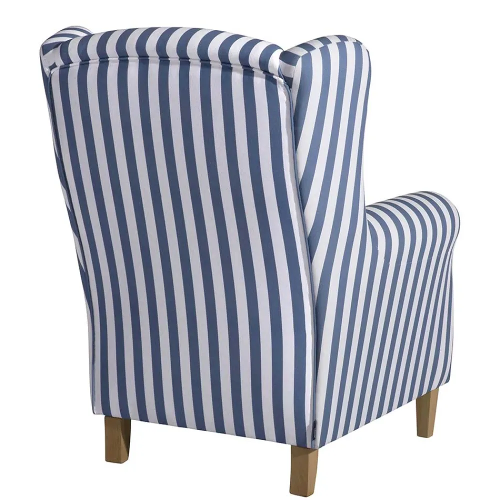 Clearance Wohnzimmer Sessel Streifen Taba Ohrensessel
