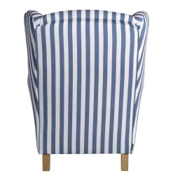 Clearance Wohnzimmer Sessel Streifen Taba Ohrensessel