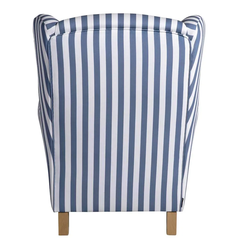 Clearance Wohnzimmer Sessel Streifen Taba Ohrensessel