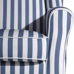 Clearance Wohnzimmer Sessel Streifen Taba Ohrensessel