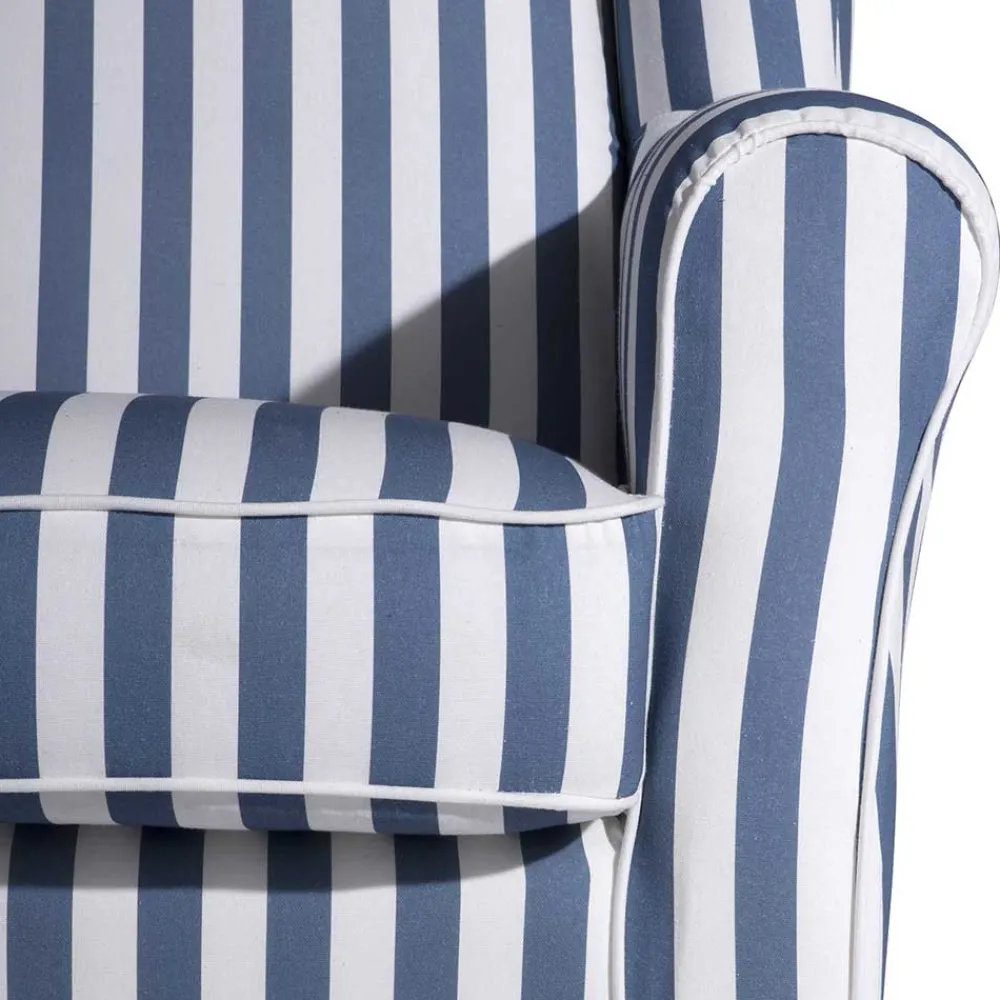 Clearance Wohnzimmer Sessel Streifen Taba Ohrensessel