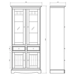Wohnzimmer Vitrinenschrank Renero*Pharao24
