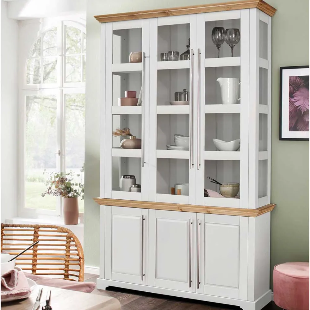Wohnzimmer Vitrinenschrank Mevidra*Pharao24 Discount