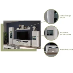 Wohnzimmer Vitrinenschrank Countrys*Pharao24 Best