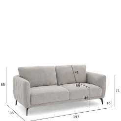 Hot Wohnzimmercouch Swanny 3 Sitzer Sofa|2 Sitzer Sofa