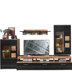 Wohnzimmerschrankwand Beldar*Pharao24 Discount