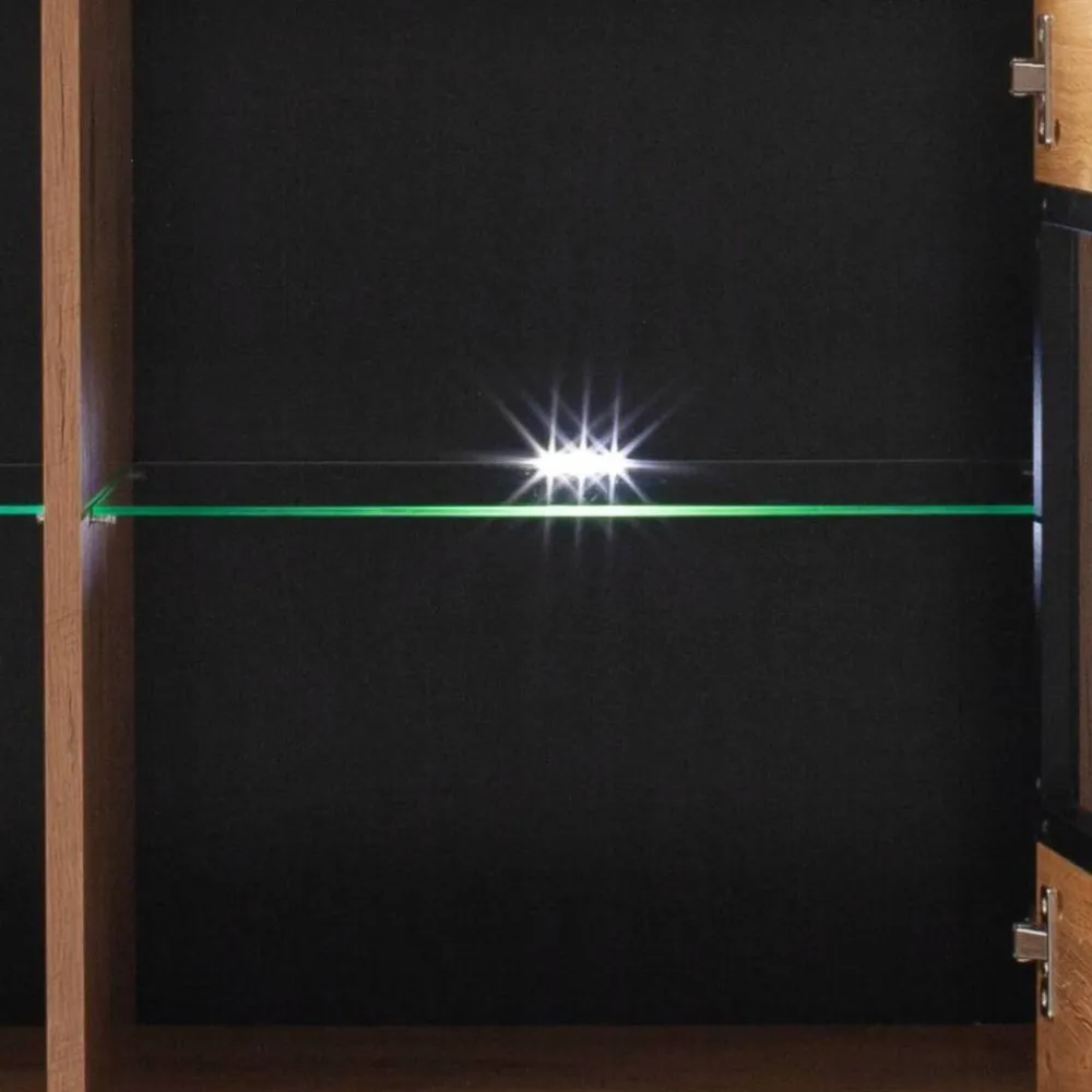 Clearance Wohnzimmervitrine Sisam Vitrinenschrank|Highboards