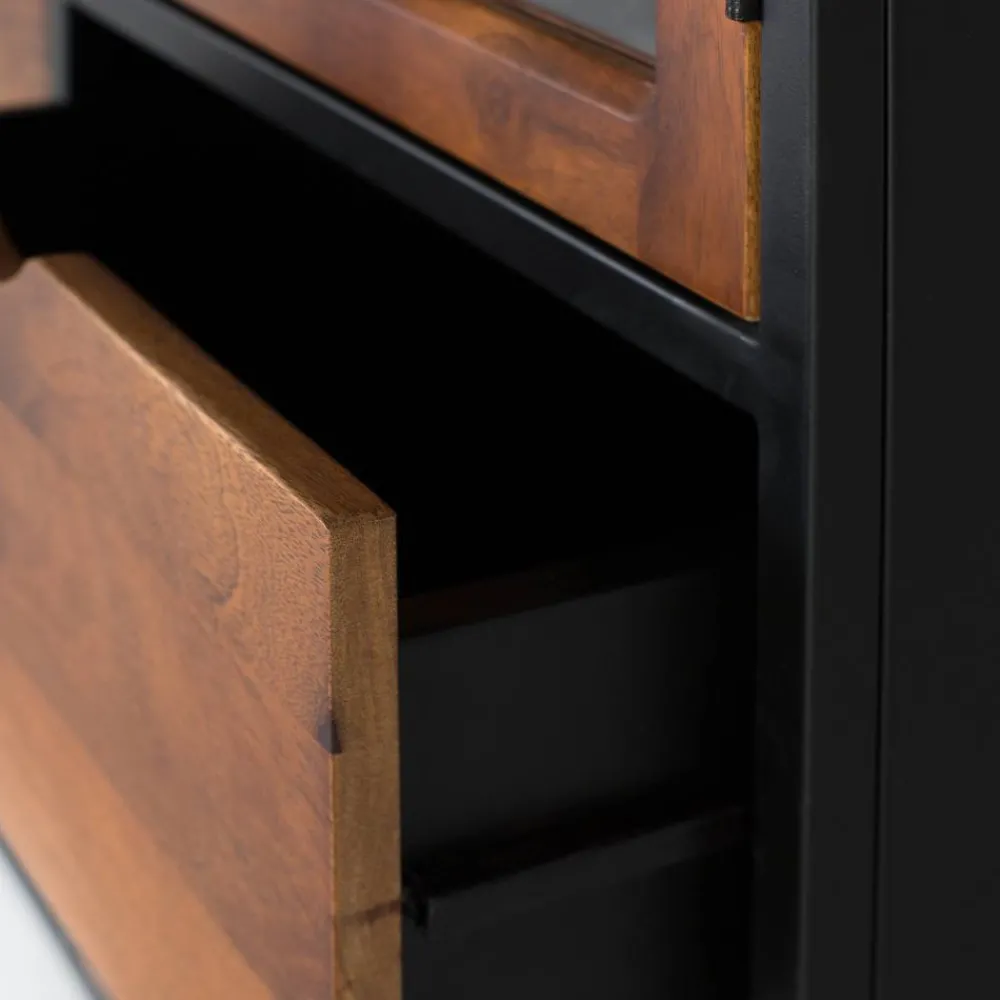 Clearance Wohnzimmervitrinenschrank Aniela Stauraumvitrinen