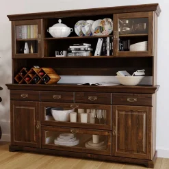 Best Wohnzimmervitrinenschrank Valhion Massivholz Schränke|Wohnzimmervitrinen