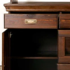 Best Wohnzimmervitrinenschrank Valhion Massivholz Schränke|Wohnzimmervitrinen