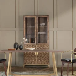 Outlet Wohnzimmervitrinenschrank Jilandro Stauraumvitrinen