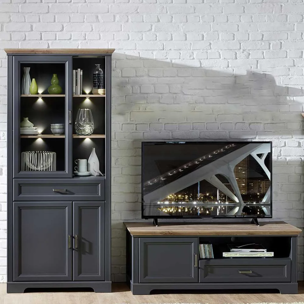 Wohnzimmerwand Valgura Wohnwand 250 Cm