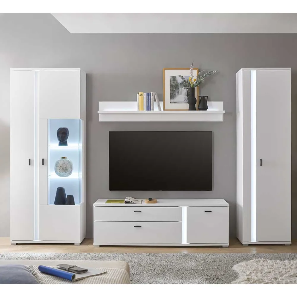 Wohnzimmerwand weiss Constantin*Pharao24 Discount