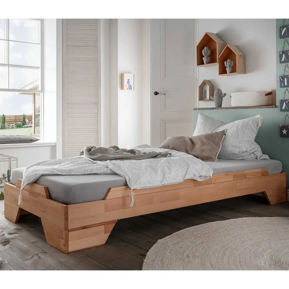 Discount 90x200 cm Stapelbett Losandas Einzelbetten|Massivholzbetten