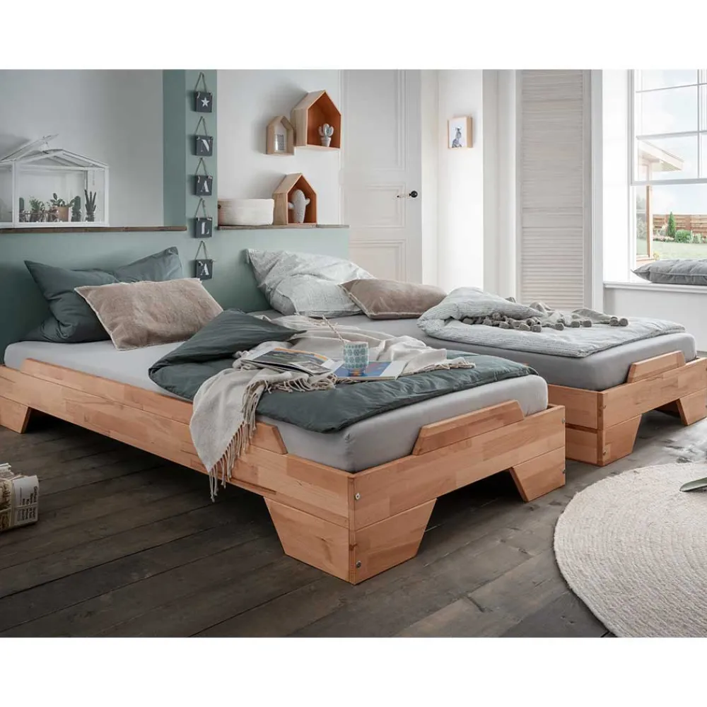 Discount 90x200 cm Stapelbett Losandas Einzelbetten|Massivholzbetten