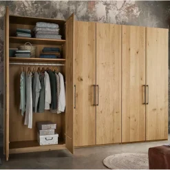 Outlet XL Kleiderschrank Kosra Massivholzmöbel|Drehtürenschränke