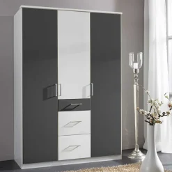 New Zweifarbiger Kleiderschrank Tolofoa Jugendkleiderschrank