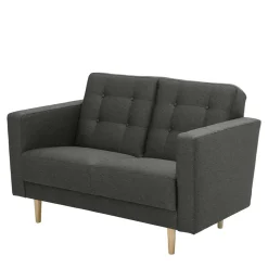 Outlet Zweisitzer Sofa Anthrazit Loytima Wohnzimmercouch|Einzelsofa