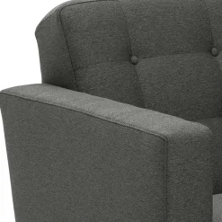 Outlet Zweisitzer Sofa Anthrazit Loytima Wohnzimmercouch|Einzelsofa