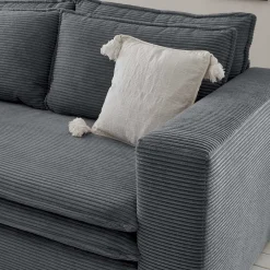 Outlet Zweisitzer Sofa Anthrazit Eltusa Wohnzimmercouch|2 Sitzer Sofa