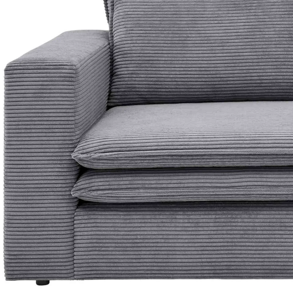 Outlet Zweisitzer Sofa Anthrazit Eltusa Wohnzimmercouch|2 Sitzer Sofa